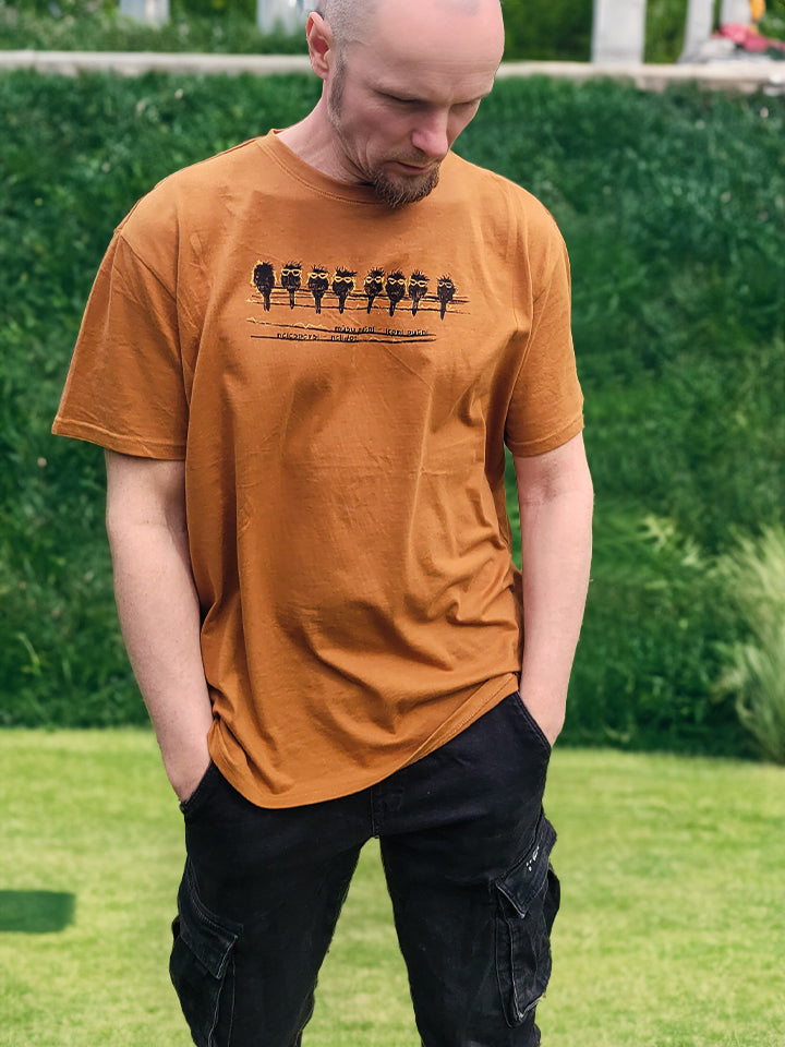 "lepni putni" uz Heavy Oversized t-krekla