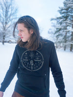 "bungas" uz vīriešu hūdija | melns L, XL, 2XL izmērs