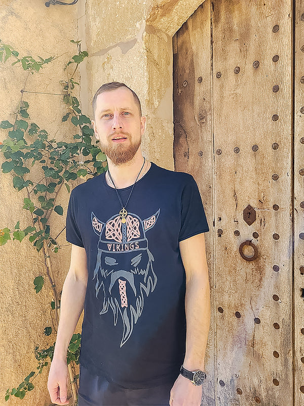"Vikings" uz Roll t-krekla | S, XL, 2XL, 3XL izmēri