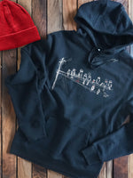 "katrs ar saviem putniem" uz Soft hūdija | melns L, XL un 2XL izmērs