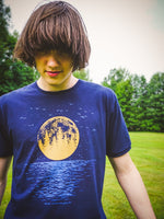 "mēness jūrā" uz Roll t-krekla | tumši zils S - 3XL izmērs